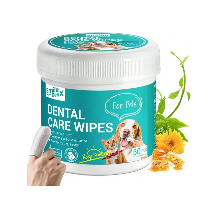 【New style】Teeth Cleaning Wipes For Dogs and Cats, Dog Finger Toothbrush Wipes, Dog Dental Care Finger Wipes, Dog Tooth Brushin