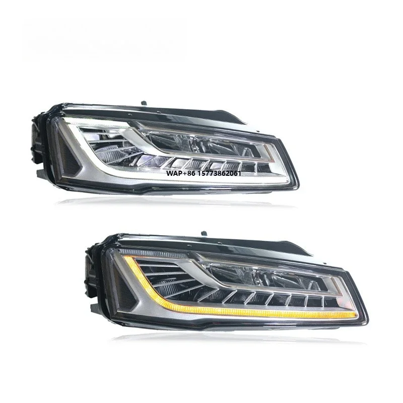 

1 Unit for A8 Headlight Assembly Modification with High-end LED matrix Daytime Running Light Flow Steering