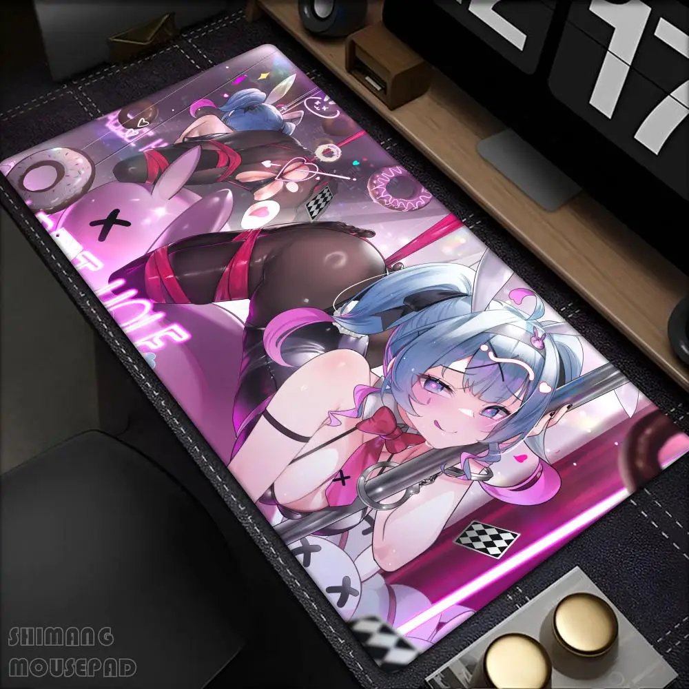 

Cute Kawaii Rabbit Hole Anti-slip Rubber Mouse Pad Miku Large Gamers Decoracion Extended Mause Desktop Mats With Lock Edge