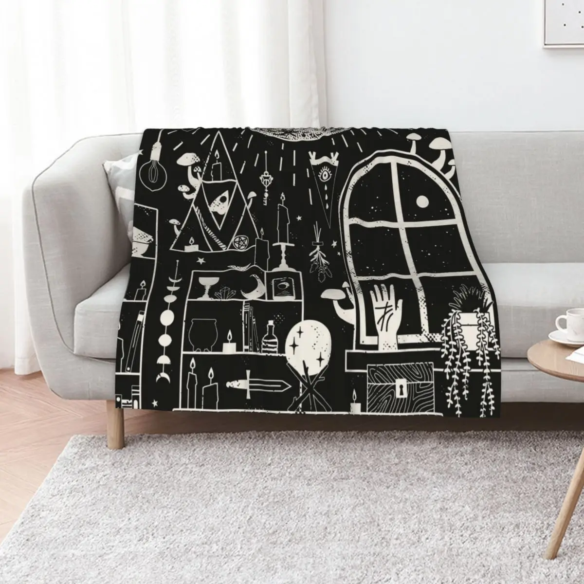 Moon Altar Throw Blanket For Decorative Sofa Sofa Quilt Thins Personalized Gift Travel anime Blankets