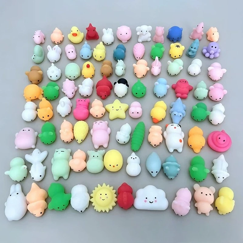 50-5PCS 모찌 스퀴시 카와이 애니마 스퀴시 장난감 안티 스트레스 볼 스퀴즈 파티 선물... - 3