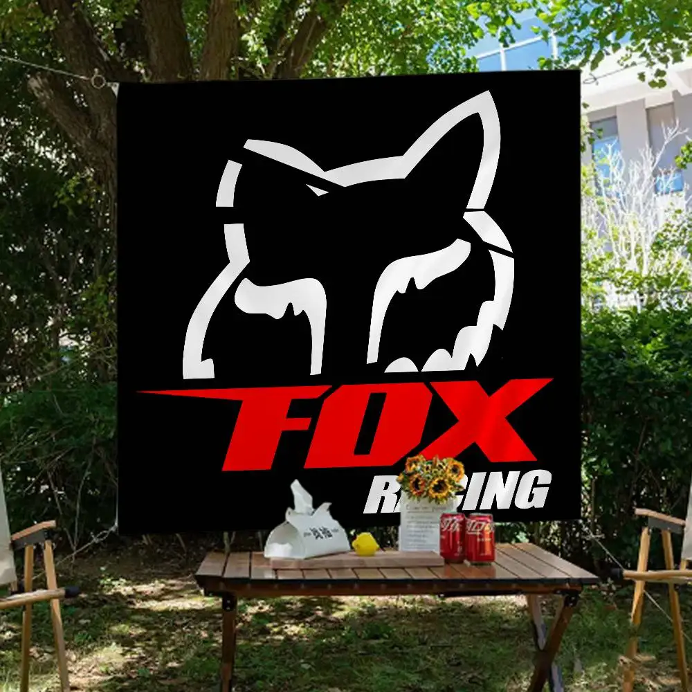 F-FOX Racing Car Moto Sign Printed Large Flag Art Science Fiction Room Home Decor Banner