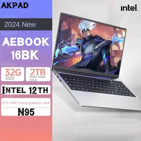 NVIDIA GeForce GTX 1060 4G 최대 32GB 노트북 Windows 10 11 Pro 컴퓨터 사무실 넷북 15.6 인치 Gen Intel 12th N95 5G WiFi