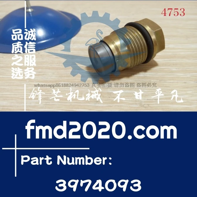 

QSB6.7 Pressure Reducing Valve 3974093 Excavator Loader for Cummins ISF3.8/ISDE Fuel Common Rail Pressure Limiting Valve