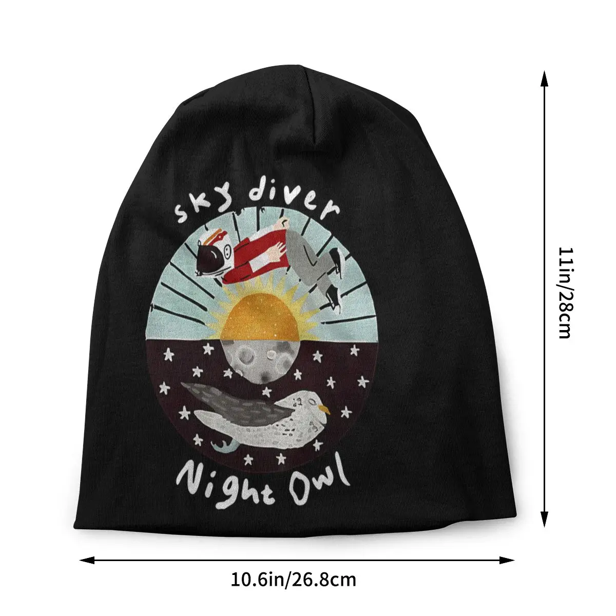 Resident NightOwl Graphic Thin Bonnet Homme Fashion Alien And UFO Skullies Beanies Caps Novelty Hats