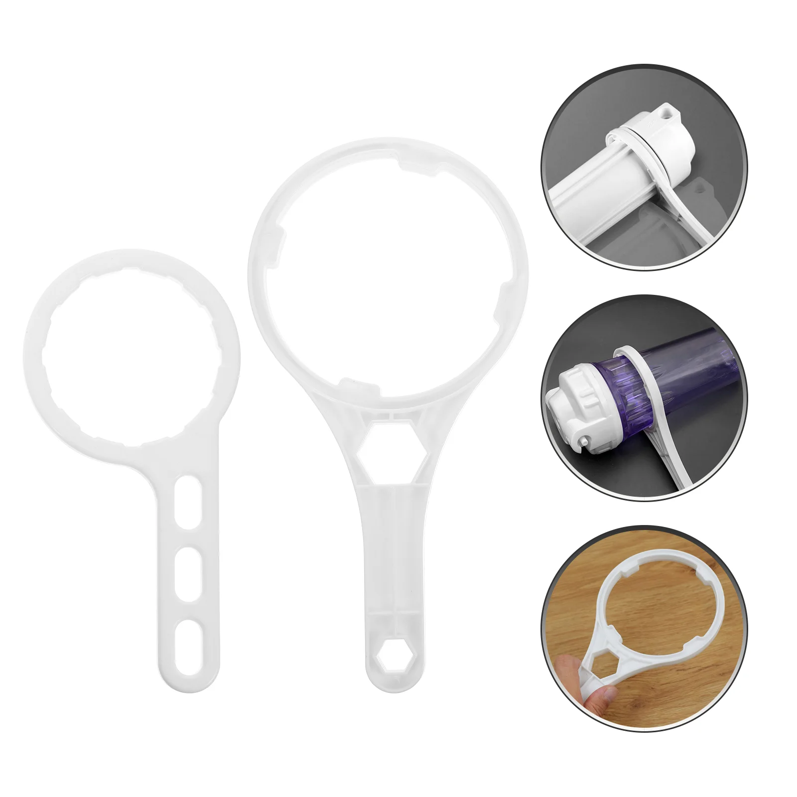 2pcs Water Filter Wrench 10 Inch Housing Spanner Plastic Membrane Canister Tool for Replacing Compact Design