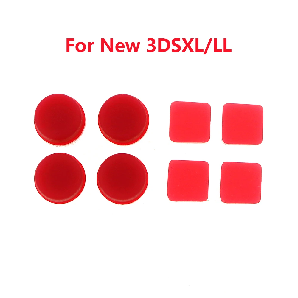 전면 후면 하우징 쉘 나사 발 커버, 고무 발 먼지 플러그 커버, 3DS XL LL, 신제품 3DSLL, 1 세트