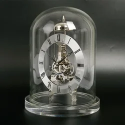 Nordic Retro Desk Clock Metal Mechanical Luxury Silent Table Clock Unique Aesthetic Watch Smart Small Clock Home Decoration
