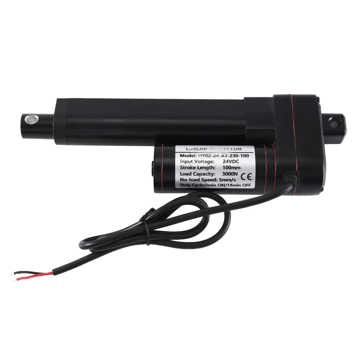 

24V DC Electric Push Rod Motor Micro-type Hydraulic Rod 3000N Telescopic Rod Maximum Thrust 100mm Black