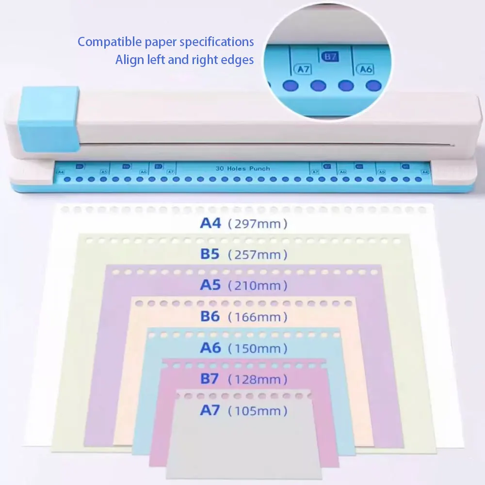 1 ثقب يدوي عالي التحمل بـ 30 فتحة لثقب سريع وسهل، مناسب لمستندات A4 وسجلات القصاصات والحرف اليدوية. #6