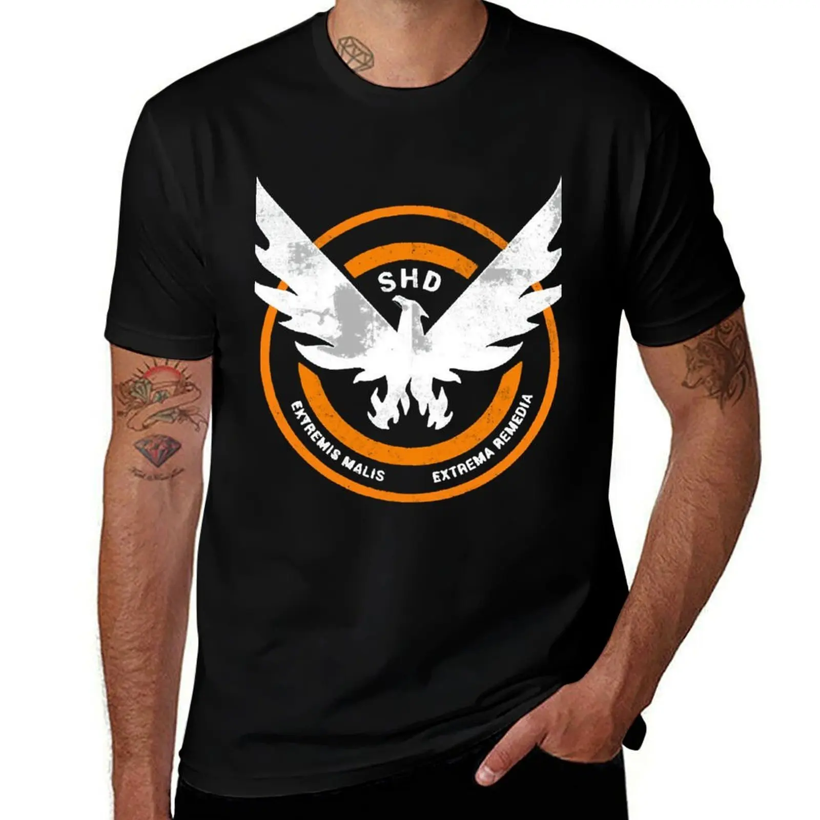 The Division SHD Grunge Logo 2 T-Shirt coton T-Shirt 100% t-shirts pour homme pack coton T-Shirt