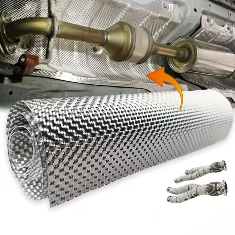 Hitzeschutz-Schweißblech aus Edelstahl für Turbo-Downpipe, Krümmer, Motor-Isolierplatte, Motorrad-Auspuffrohr, Ladeluftkühler