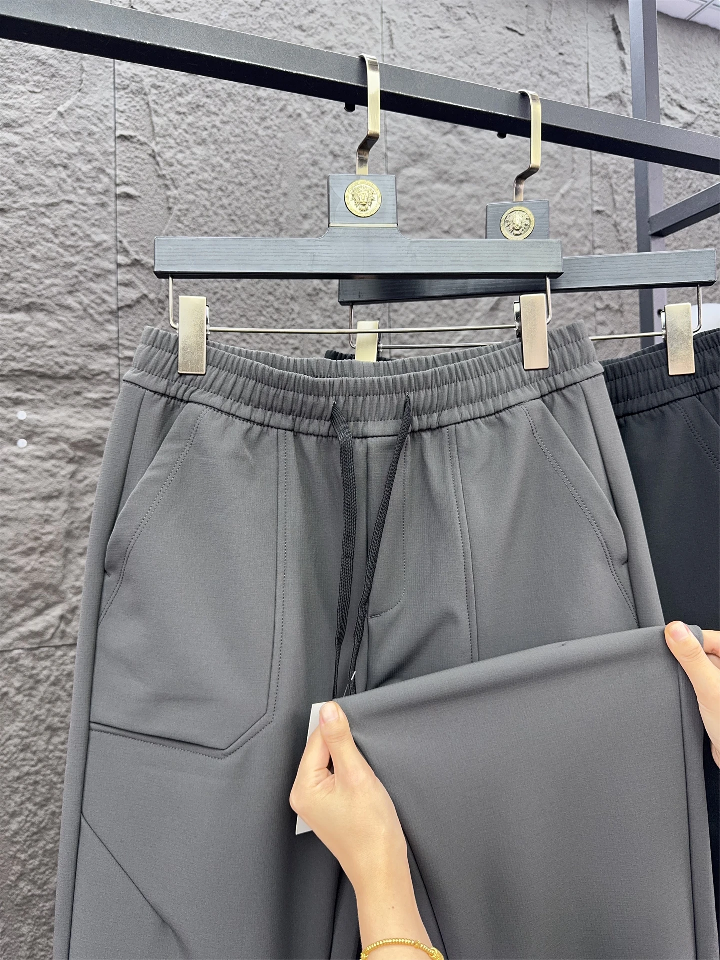 

Мужские брюки Thiened Cone на подкладке, повседневные брюки, осень-зима, теплые, удобные, водонепроницаемые, однотонные, с 3D-прибором