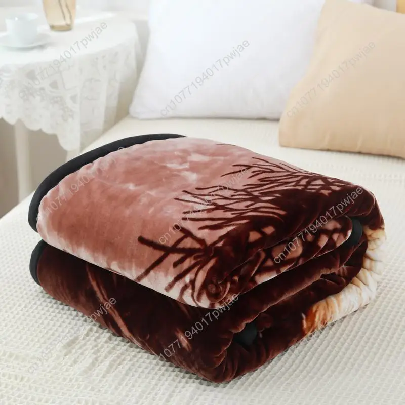 كارياز بطانية شتوية ناعمة ودافئة من الحرير المنك بطانية النمر الثقيلة غرفة نوم مريحة ستوكات لينة الصوف المكسيكي بطانية الملكة كين