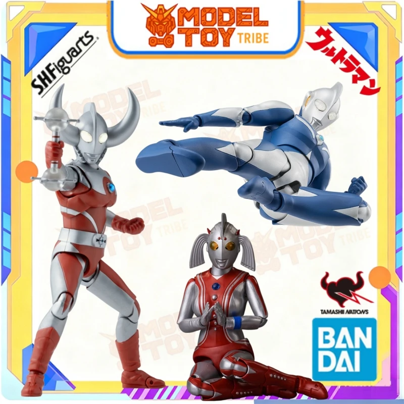 Figura de acción original de Bandai de Japón, Ultraman de 150 mm SHF, Padre de Ultra, Madre y Cosmos, modelo de juguete, regalo para mayores de 15 años.