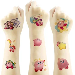 Kirby Tattoo Sticker Game Party Supplies Waterproof Tattoo Stickers Anime Figure Cartoon Cute Tatoo Children Kids Gifts Cosplay