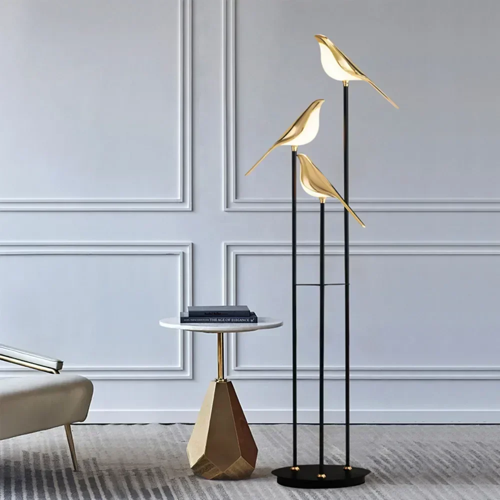 Nomi Floor Lamp led postmodern bird lamp electroplating golden garden reading bedroom study living room luxury floor lamp