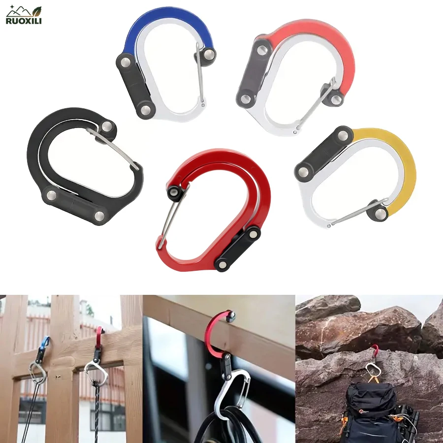 

Camping Hybrid Gear Clip - Multifunctional Hybrid Gear Clip,360 Degree Swivel Hook,Strong Buckle,Camping Hiking Backpack Outdoor