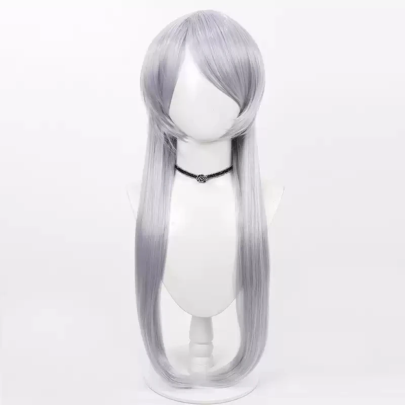 Touken Ranbu ONLINE Hakusan Yoshimitsu Cosplay peluca gris 70cm pelo sintético resistente al calor Halloween carnaval fiesta de juegos de rol