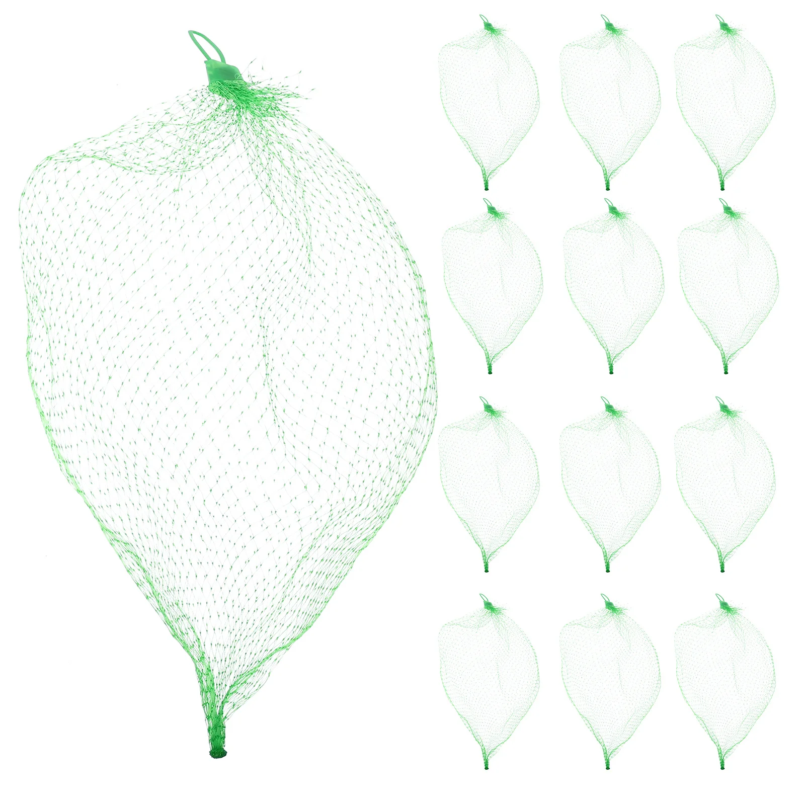 100 stuks dikke mesh producten zakken herbruikbare nylon boodschappentassen fruit groente opbergnetten lichtgewicht draagbaar opvouwbaar
