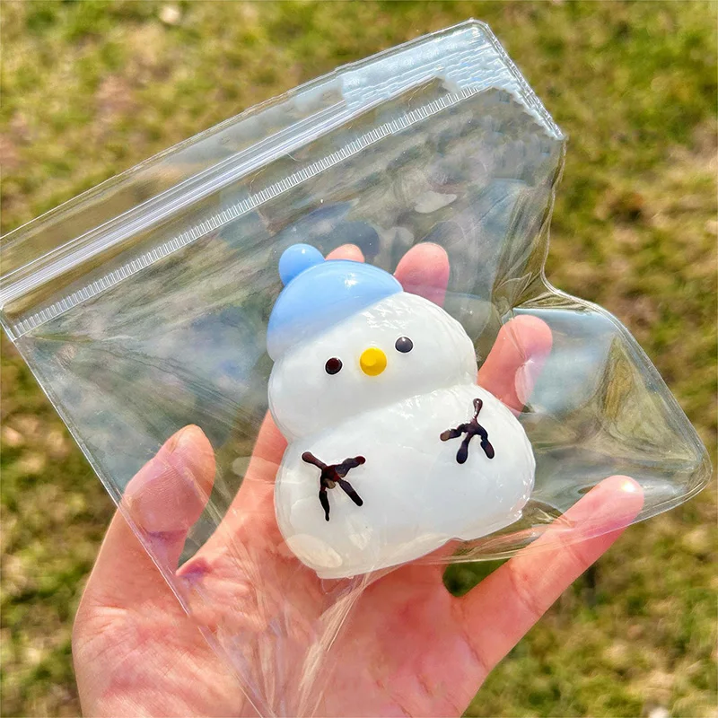 Śliczne śmieszne miękkie silikonowe błoto w dotyku świąteczne zabawki bałwanek powolne odbicie zabawka sensoryczna antystresowy wycisnąć Fidget zabawki prezenty dla dzieci