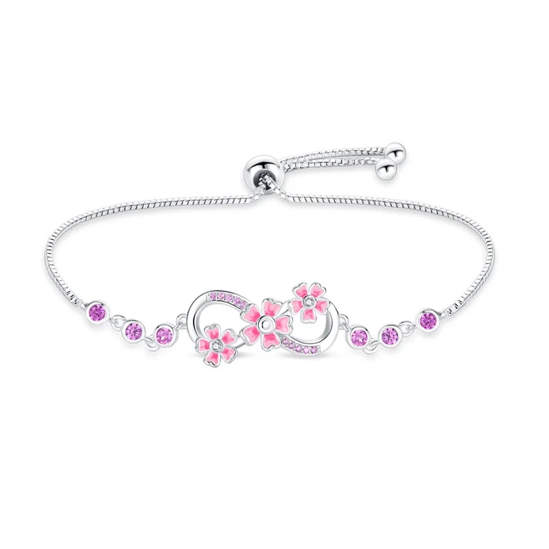 Armband Original 925 Silber Glückssymbol Zirkon Armband Luxusschmuck für Frau Romantischer Valentinstag Schmuck Geschenke