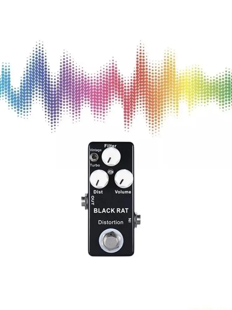 

F62C Quality Black Distortion Pedal Mini Guitar Effect Pedal with True Bypass Durable Metal Alloy Body