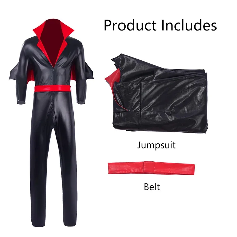 Morbius Cosplay Costumes Black Jumpsuits Halloween Carnival Vampire Uniform For Men eo]5