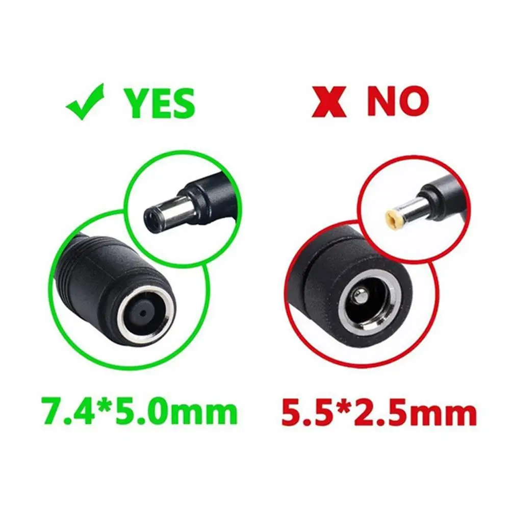 1/3PCS 7.4x5.0mm to 4.5x3.0mm Tip DC Power Adapter Charger Connector for HP Laptop Stream Spectre Pavilion Envy Elitebook Split