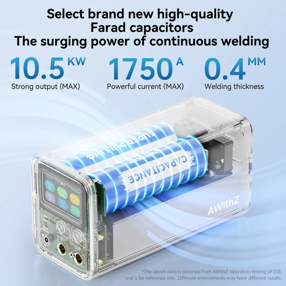 Awithz uf20b soldador de ponto ac110 ~ 240v 18650 bateria de lítio folha de níquel soldador de ponto adequado para ferramentas elétricas reparo do telefone móvel