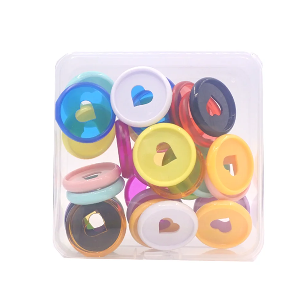 30PCS Expansion Discs 24mm Multicolor Binding Ring Discs for Notebooks and Planners Box Package