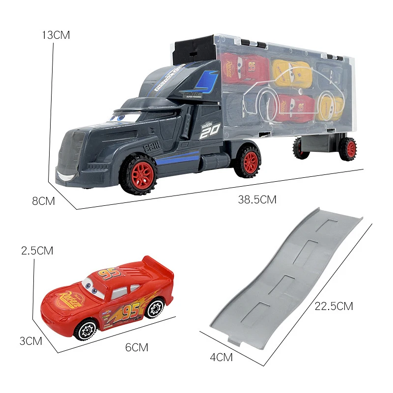 Cars 2 Disney Pixar portable Plastic Toy Lightning Mcqueen Jackson Storm Ramirez Mack truck Collection dinoco racer 2 kids Gift