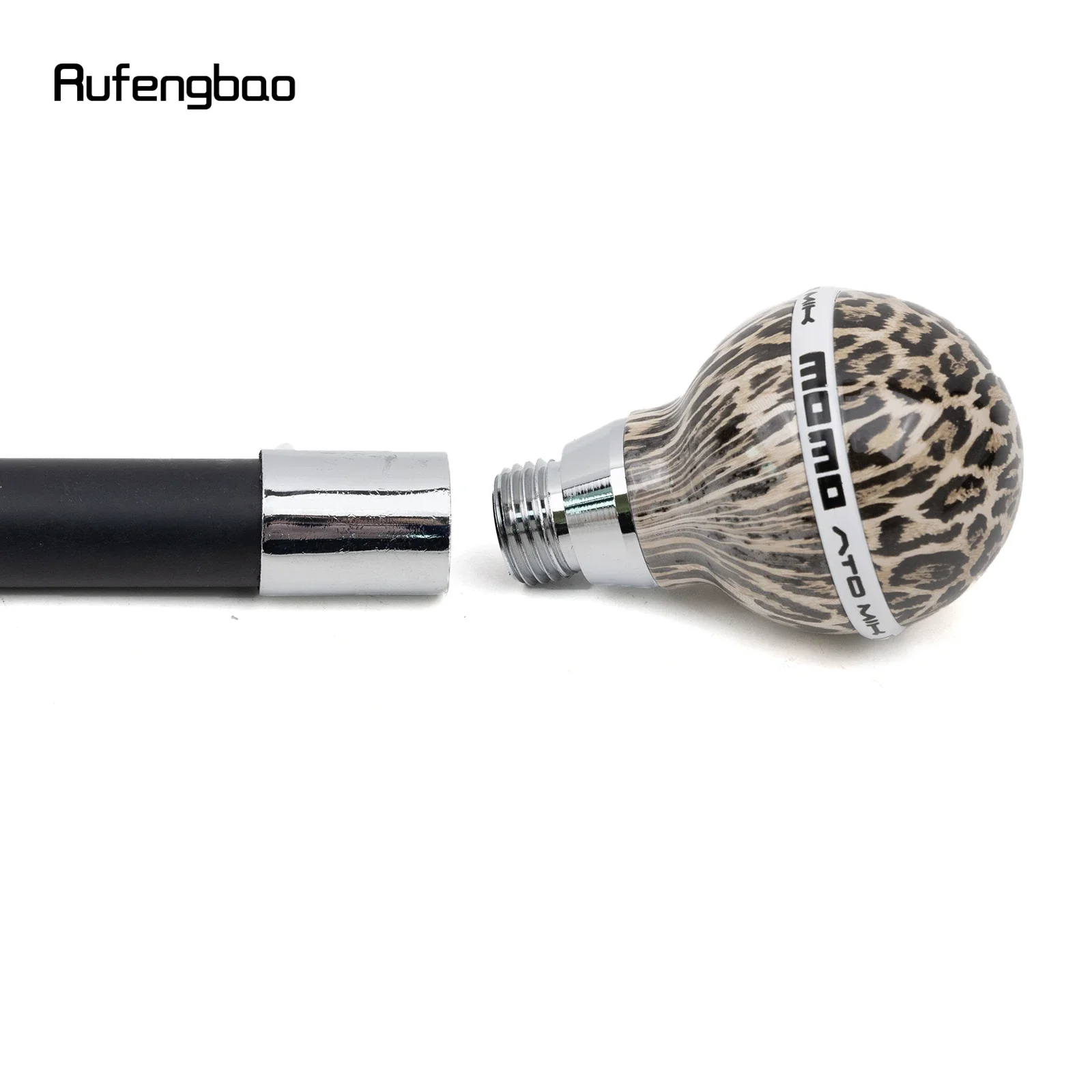 ليوبارد طباعة الجلود الكرة الفضة عصا للمشي موضة ديكور عصا للمشي شهم أنيقة تأثيري قصب Crosier 92 سنتيمتر