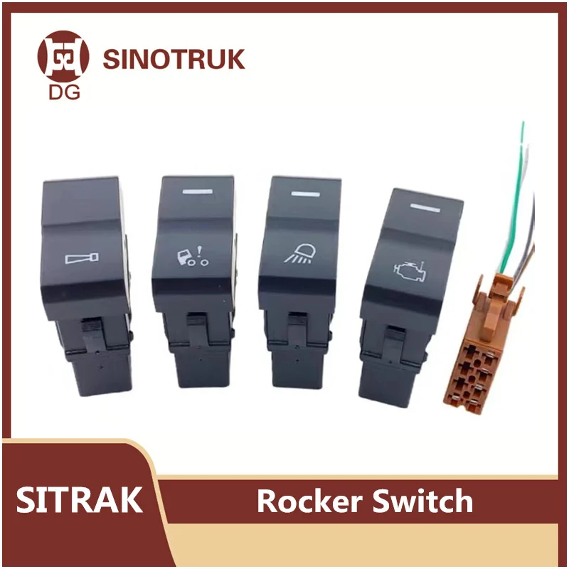 For SIONTRUK SITRAK C9H Workbench Equipped With Sprinkler Switch G7S Light Horn Rocker Switch Cab Truck Parts