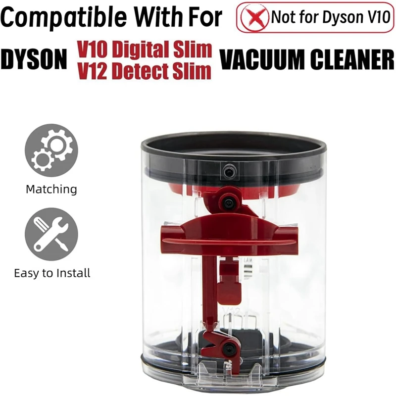 Dust Bin for V10 Digital Slim / V12 Detect Slim Vacuum Canister Large Bin Vacuum Dust Bucket Part No. 965272-01-A49I