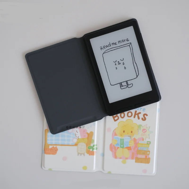 Funda magnética protectora para lector electrónico XTE X3 X4 con ilustración dibujada a mano tipo flip 5