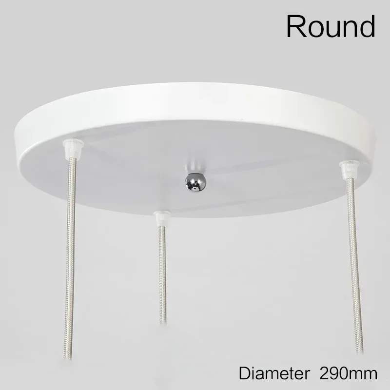 

Modern Dining Room Pendant Light 3 Heads Round/Rectangle Ceiling Plate Indoor Living Room Bedroom Decoration Lamp