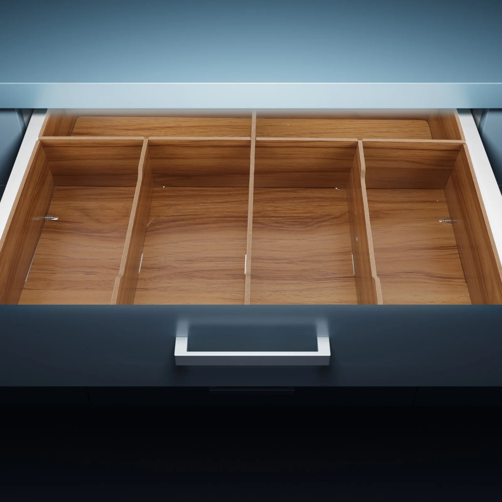 Change Storage Box Supermarket Cash Boxes Desk Key Multi-grid Holder Wooden Money Container