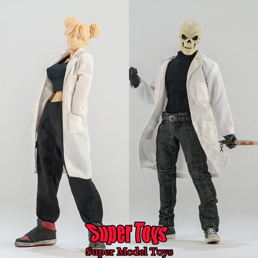 

MW982 1/12 Scale Male/Female Soldiers Clothes Doctor White Mid Length Version Coat For 6-inches Action Figure Model Body