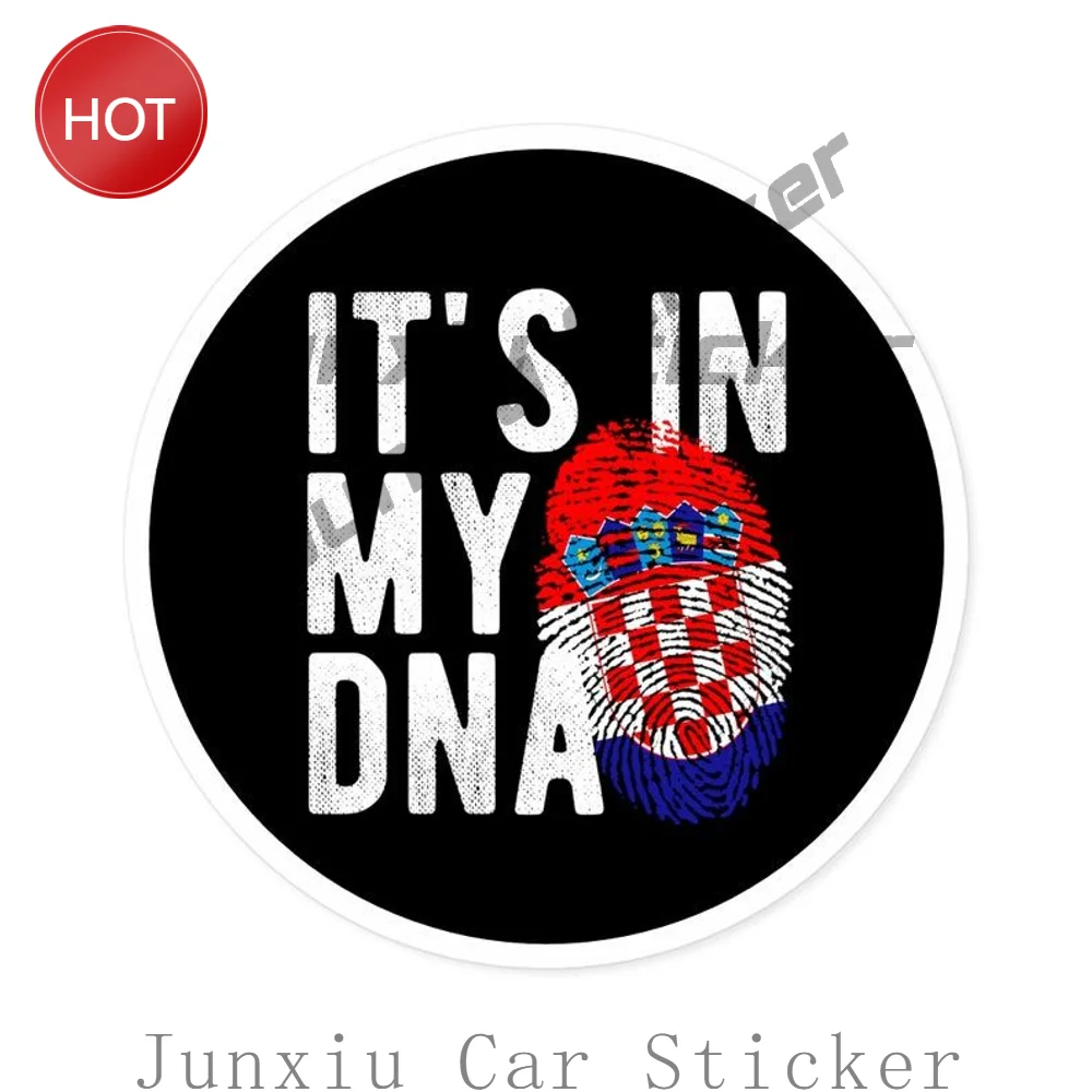 Croatia DNA Heritage Flag Water Resistant PVC Vinyl Sticker For Bumper And Laptop Symbol And Message Decoration Decal