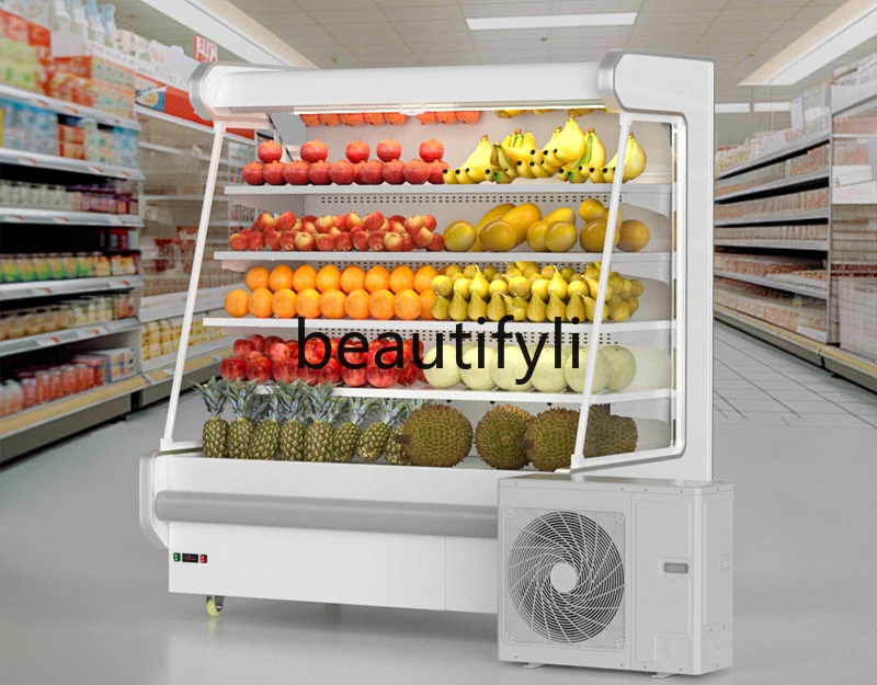 Fruit preservation display cabinet Air-cooled low temperature frost-free supermarket milk beverage refrigerator