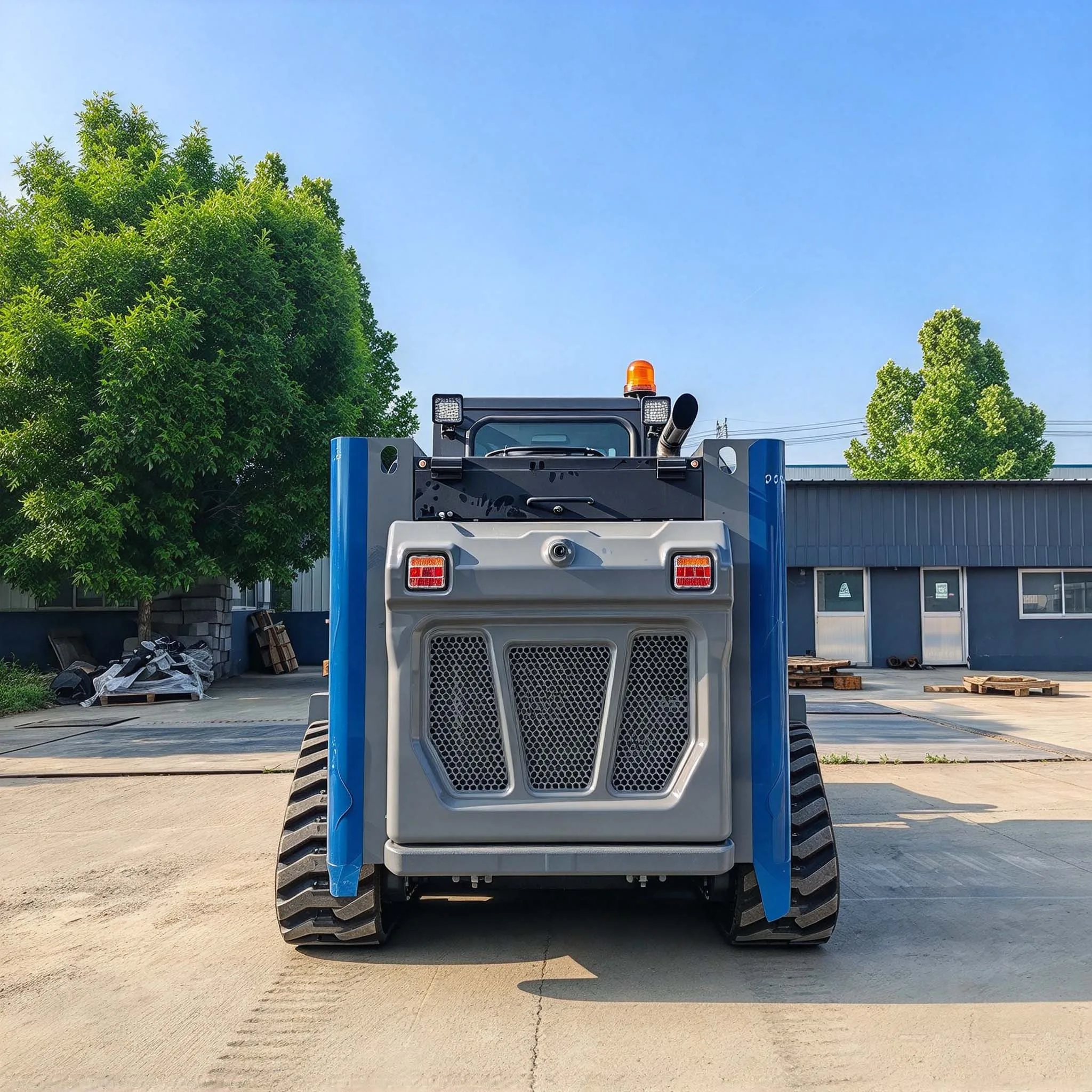 Factory Direct SAAO Sit-on Skid Steer Loader Compact Diesel Loader with Cab for Agricultural and Farm Use