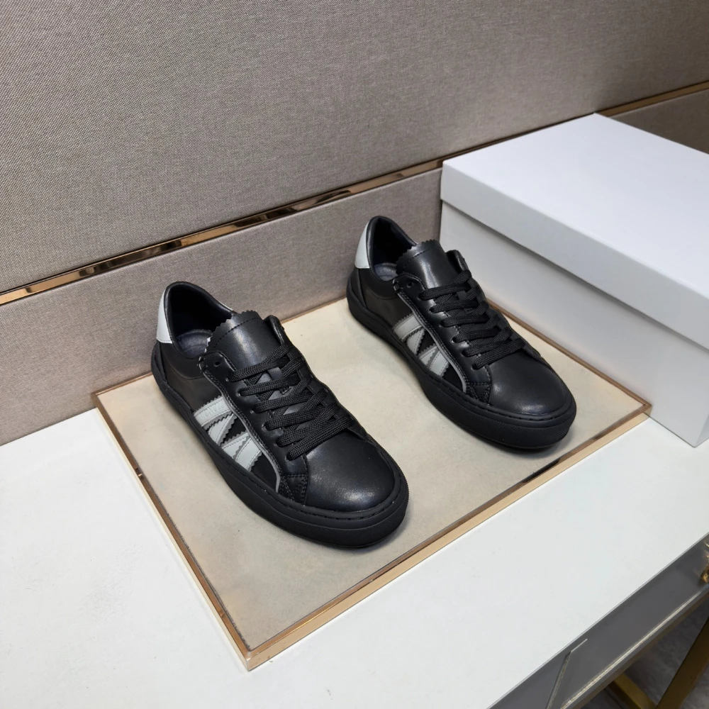 

New Luxury Mens Leather Casual Shoes Low Top Sneakers Comfortable Soft Sole Non Slip Walking Footwear for Daily Outdoor Business