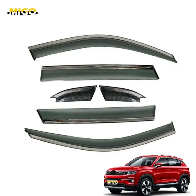 6pcs for Changan CS35 Plus 2019 Car Window Visor Rain Guards Perfect Fit PC Material Smoke Gray Premium Durable Slim Design