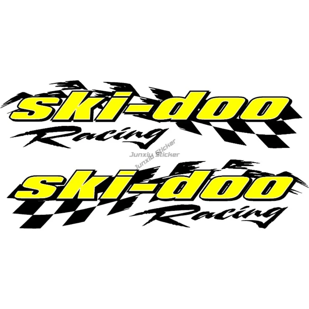 ملصق Ski-doo Racing مدقق الثلج 2 ملصق نافذة السيارة ملصقات تزيين شخصية ملحقات خارجية