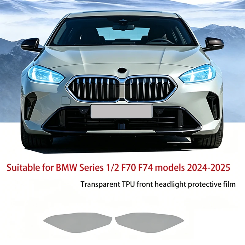 

Fit For BMW 1 2 Series F70 F74 2024-2025 Transparent Smoked Black TPU Headlight Film UV Scratch Resistant Pre Cut Protective Vin