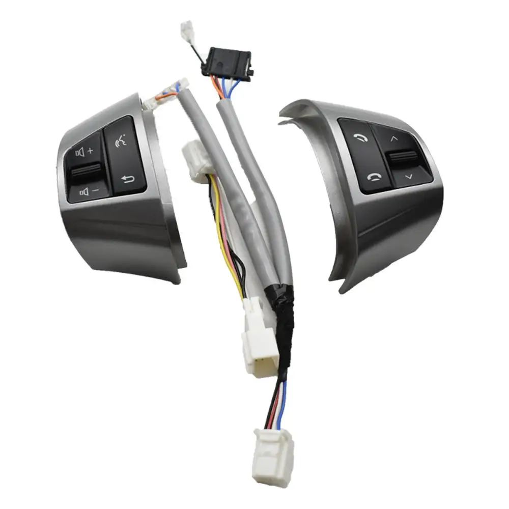 

For Hyundai Elantra HD 2008-2016 Multifunction Steering Wheel Control Button Switch Audio Control Silver 8 Keys