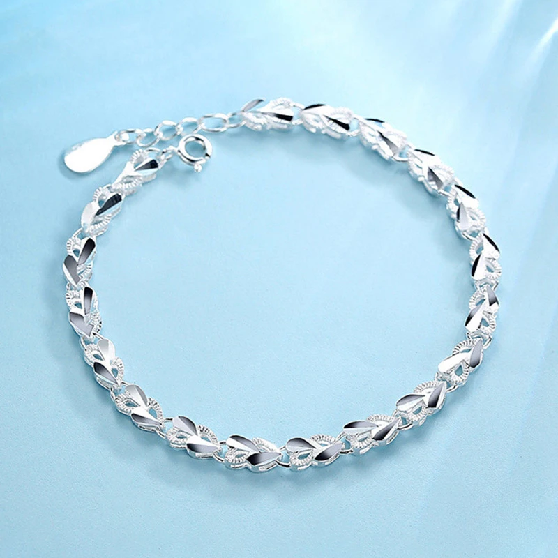 High Quality 925 Sterling Silver Fashion Multiple Styles Bracelet Chain For Women Fashion Wedding Party Beautiful Jewelry Gift