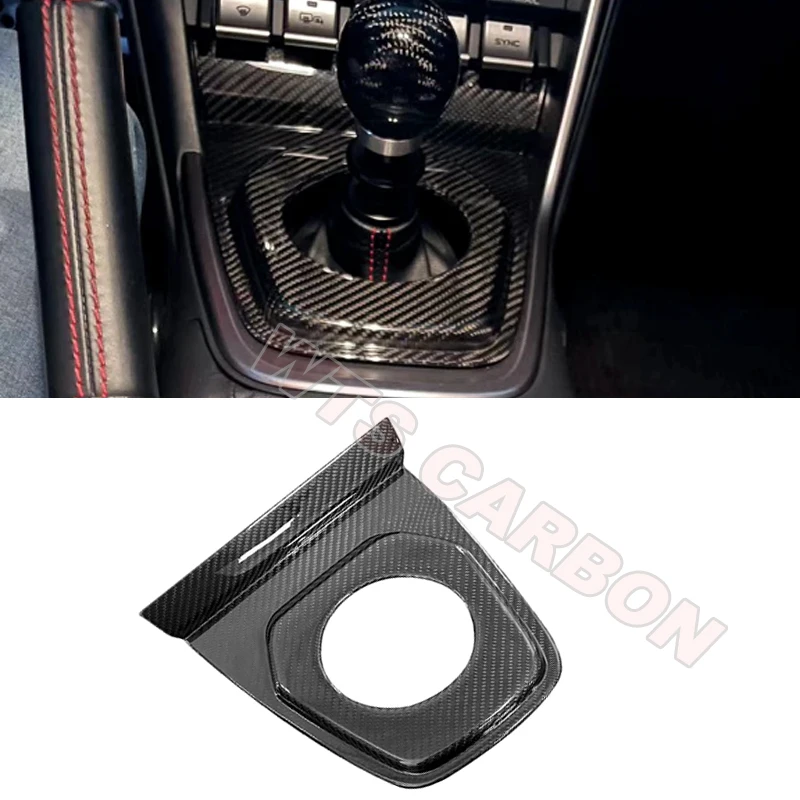 

For Toyota GR86 Subaru BRZ 2021up Dry Carbon Fiber Interior Manual Gear Bezel Trim Gear Console Panel Cover