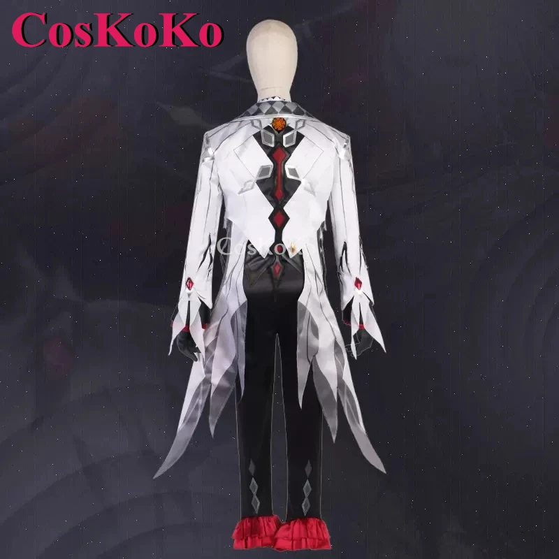 Coskoko Arlec chino Cosplay Anime Spiel Genshin Impact Kostüm Fatui Schwalben schwanz Mantel Frauen Halloween Party Rollenspiel Kleidung